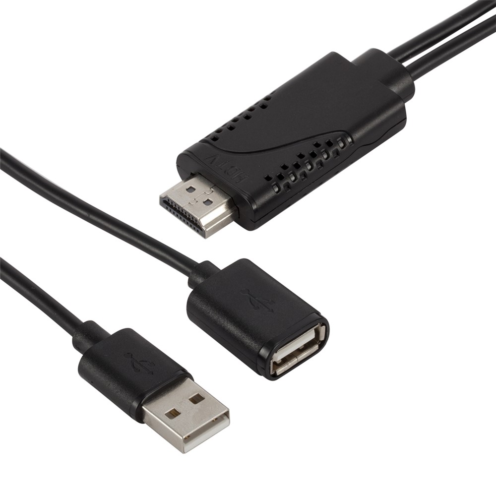 1080P USB Female to HDMI Male HDTV Video Adapter Cable for Android IOS Smartphone and Tablet-4