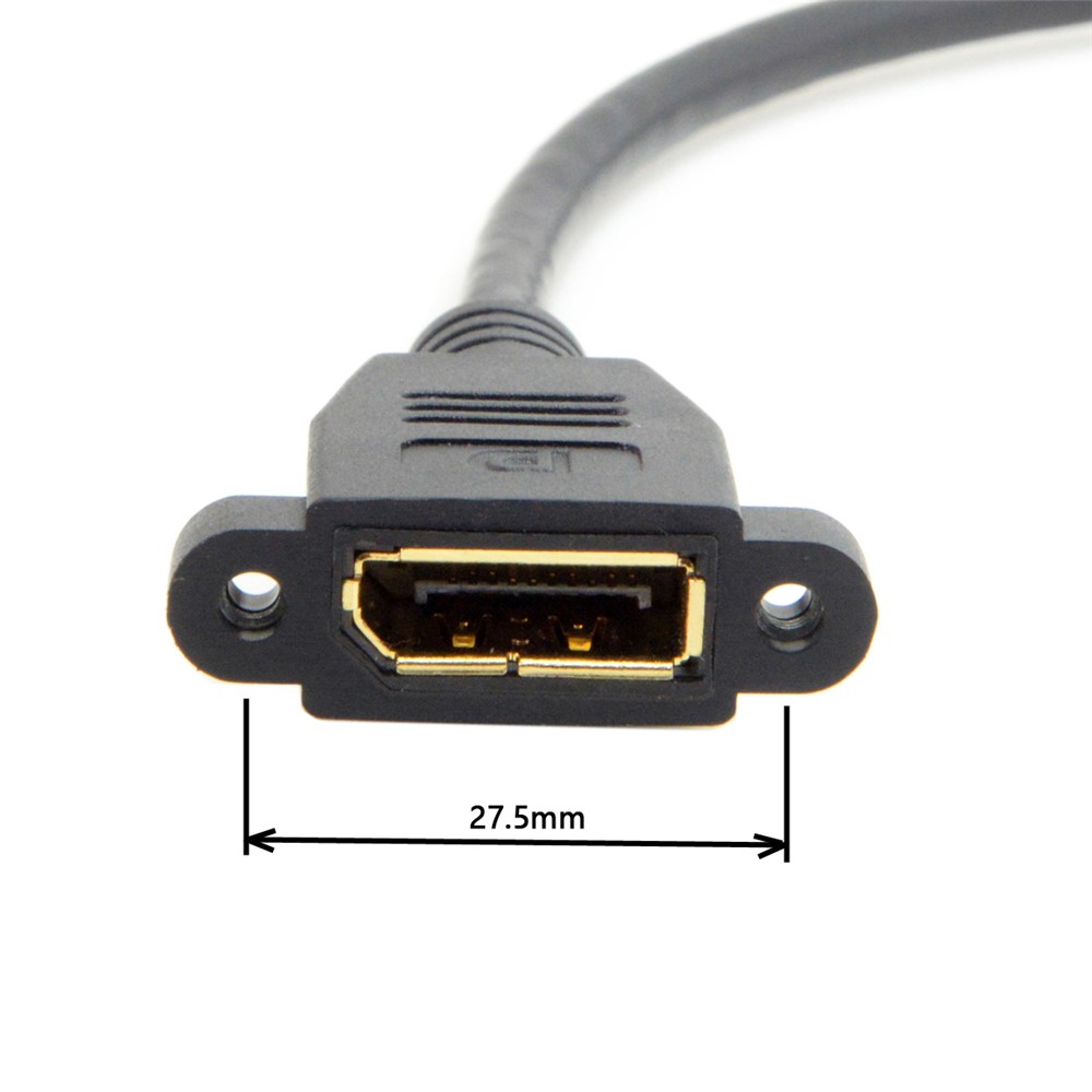 0.3M CY DP-015-DN DisplayPort Male to Female 90 Degree Up Angled Extension Cable-10