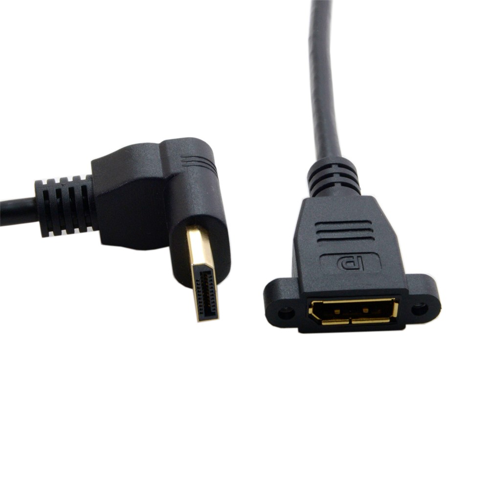0.3M CY DP-015-DN DisplayPort Male to Female 90 Degree Up Angled Extension Cable-8