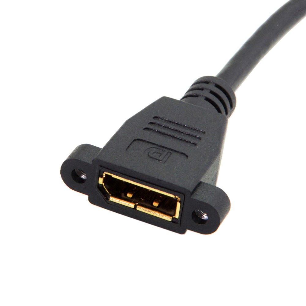 0.3M CY DP-015-DN DisplayPort Male to Female 90 Degree Up Angled Extension Cable-9