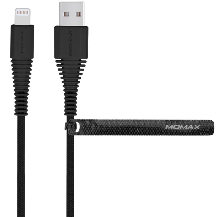 MOMAX Tough Link Apple MFI Certified 2.4A Lightning 8Pin Data Sync Charge Woven Cable 2m-2