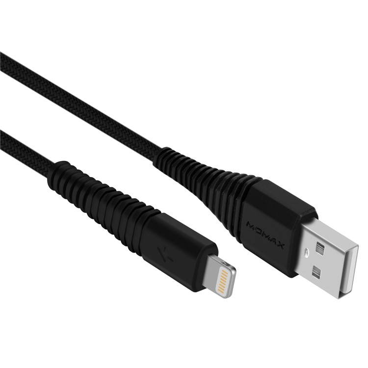 MOMAX Tough Link Apple MFI Certified 2.4A Lightning 8Pin Data Sync Charge Woven Cable 2m-5