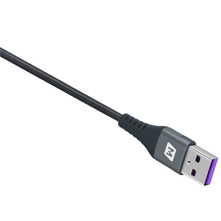 MOMAX 5A Super Charging USB-C to USB-A 1.2m Data Sync Charging Cable Tough Woven Cord - Grey-4