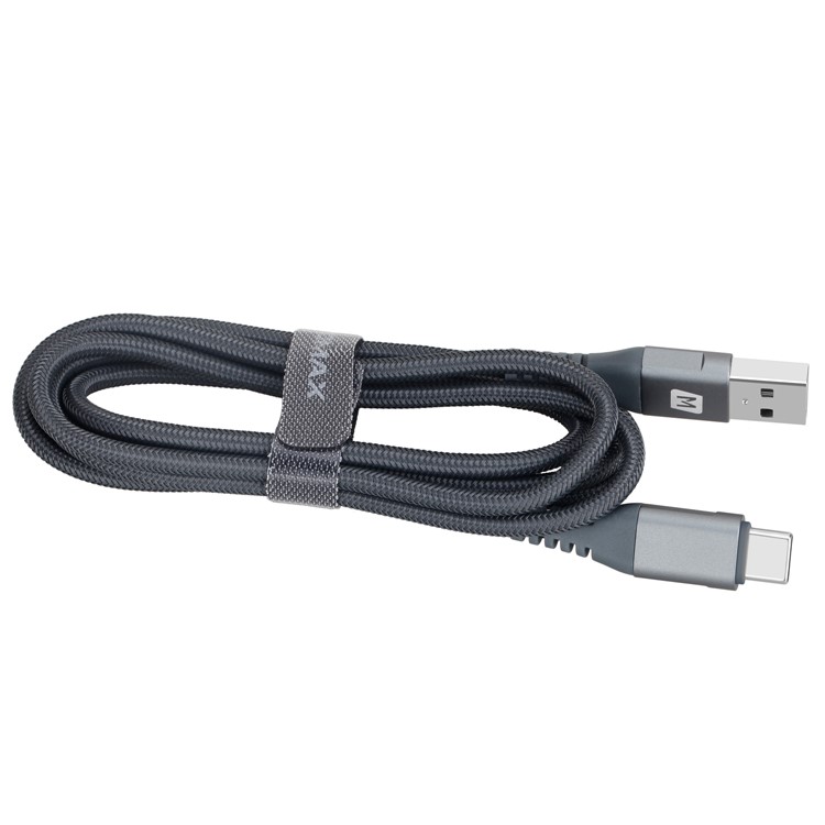 MOMAX 5A Super Charging USB-C to USB-A 1.2m Data Sync Charging Cable Tough Woven Cord - Grey-6