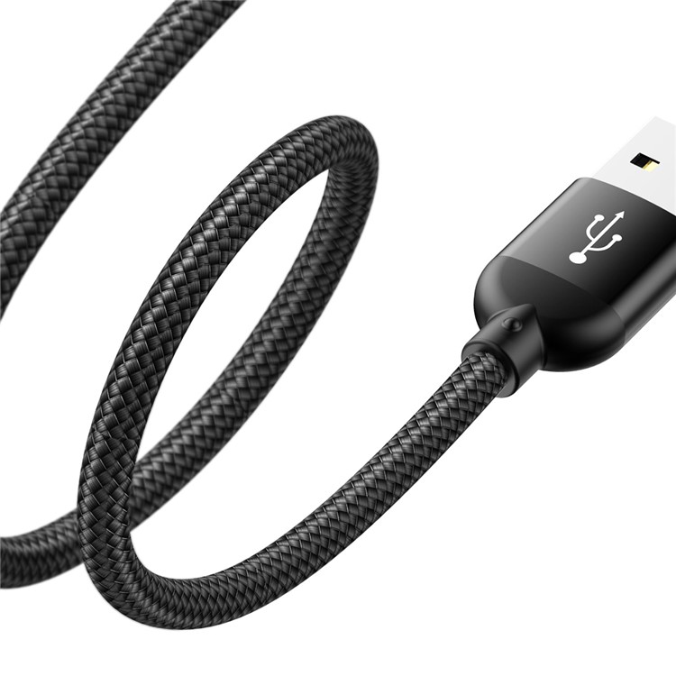 BASEUS U-shape Portable 2.4A Type-C Data Sync & Charging Cable(23CM) with Type-C to Micro USB Adapter-10