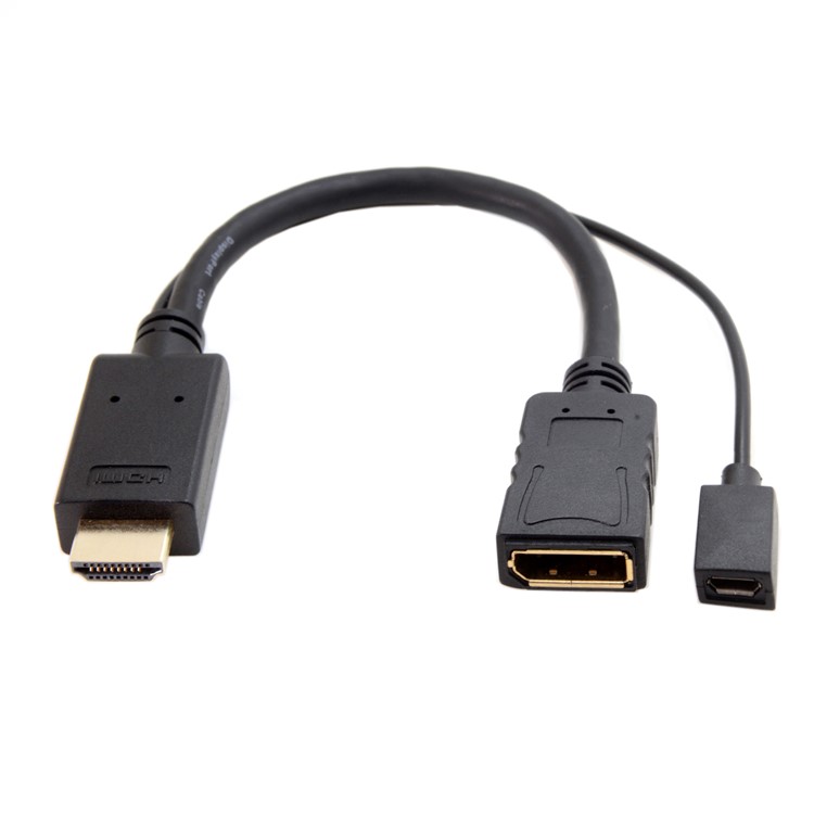 HDMI Source to Female DisplayPort DP Sink 4K 2K Video Cable for PC Laptop Monitor-3