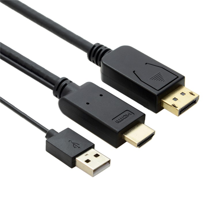 CY DP-070 HDMI Source to Male DisplayPort DP Sink 4K 2K Video Cable for PC Laptop Monitor 2m-1