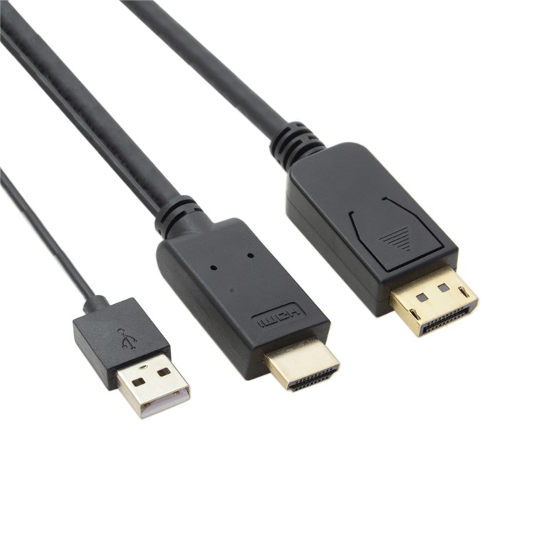 CY DP-070 HDMI Source to Male DisplayPort DP Sink 4K 2K Video Cable for PC Laptop Monitor 2m-2