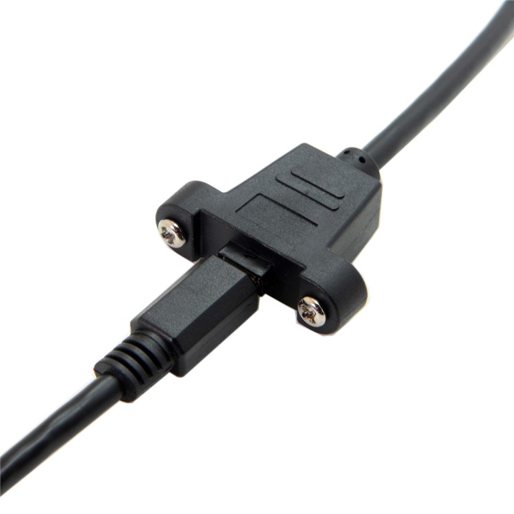 3M Micro USB 5Pin Male to Female Extension Panel Mount Type Cable with Screws-10