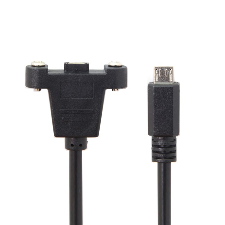 3M Micro USB 5Pin Male to Female Extension Panel Mount Type Cable with Screws-9