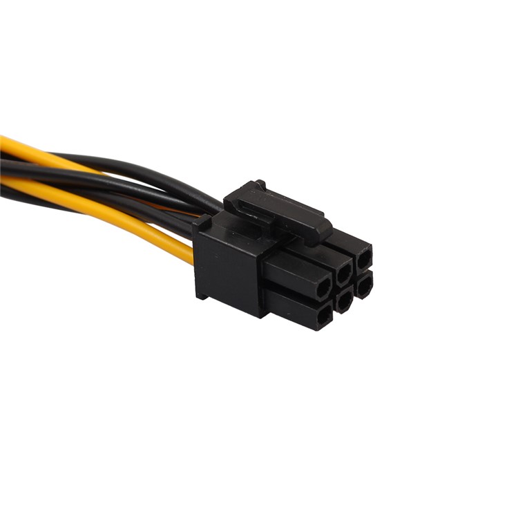 Dual SATA 15Pin Male to PCI-e 6 Pin Female Video Card Power Cable-2