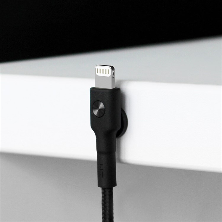 ZMI AL803 MFI Certified 1.0m Woven Lightning 8Pin Data Sync Charging Cable - Black-3