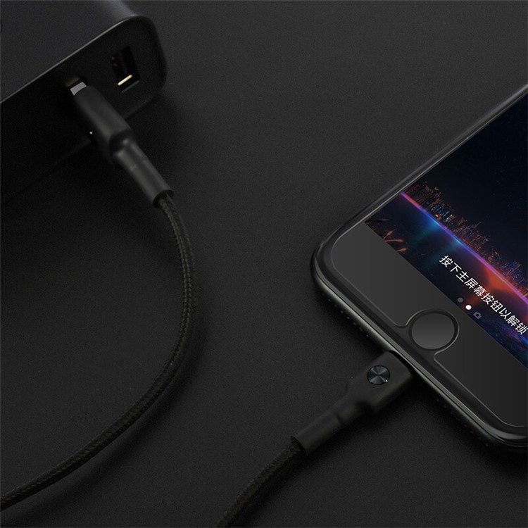 ZMI AL803 MFI Certified 1.0m Woven Lightning 8Pin Data Sync Charging Cable - Black-4