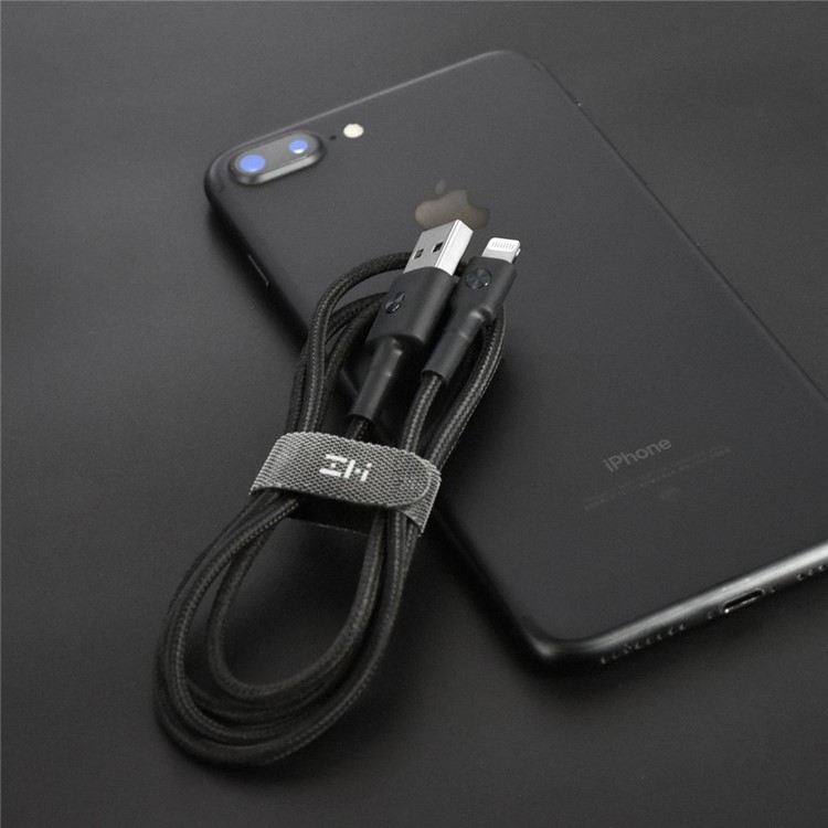 ZMI AL803 MFI Certified 1.0m Woven Lightning 8Pin Data Sync Charging Cable - Black-5