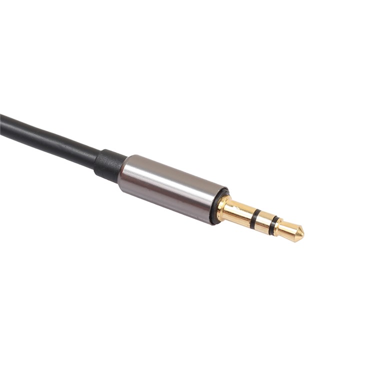 REXLIS 3.5mm Male to 2RCA Male Audio Aux Cable for Amplifier Phone Speaker - Black-2