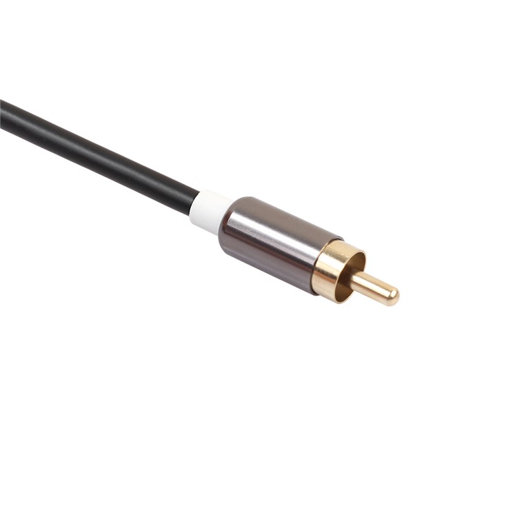 REXLIS 3.5mm Male to 2RCA Male Audio Aux Cable for Amplifier Phone Speaker - Black-6