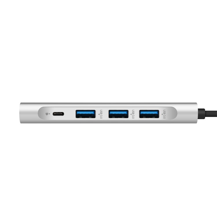 VIWU Apollo A531H Type-C to 4K HDMI + 3 USB 3.0 + Type-C Charging Port Adapter - Silver-4