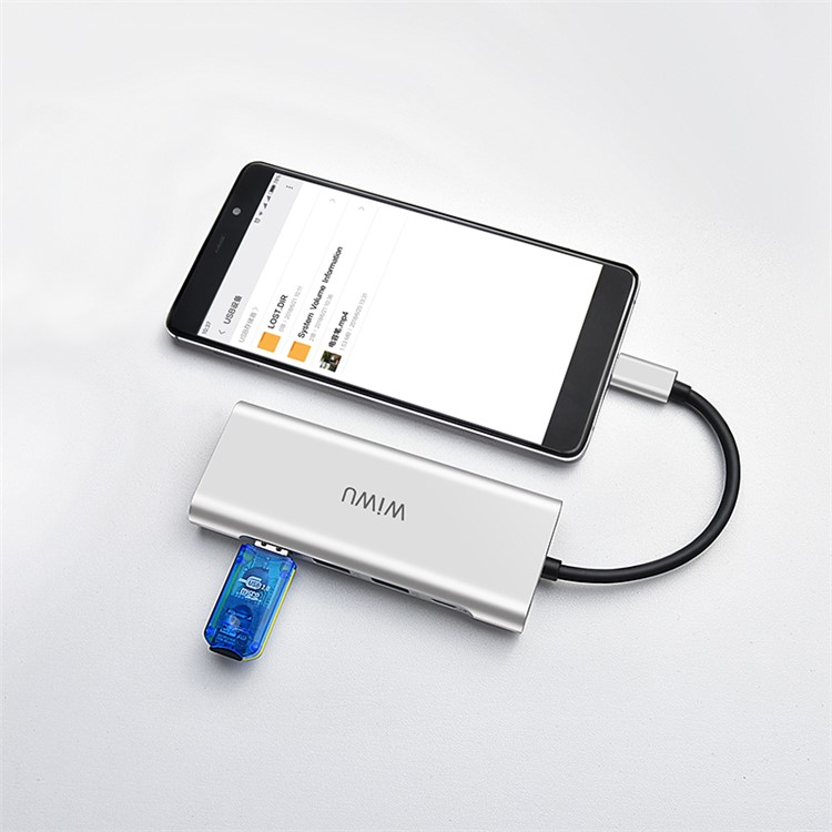 VIWU Apollo A531H Type-C to 4K HDMI + 3 USB 3.0 + Type-C Charging Port Adapter - Silver-5