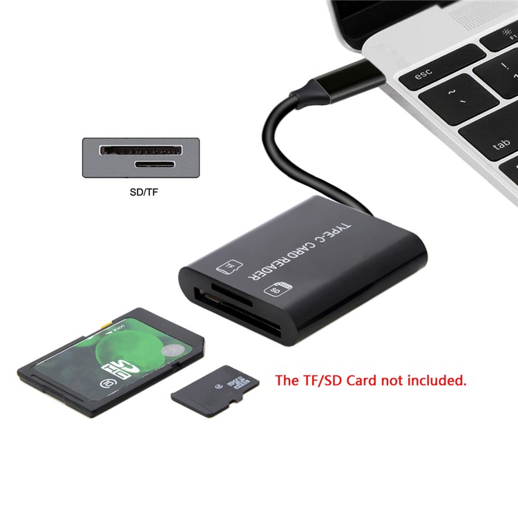 CY UC-090 USB 3.1 Type C USB-C to TF SD Micro-SD SDXC Card Reader Adapter-11