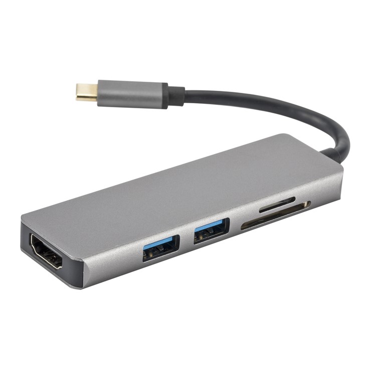 USB 3.1 Type-C Hub Adapter to Dual USB-A 3.0 Ports + Micro SD/SD/TF/HDMI/USB-C Card Reader-3