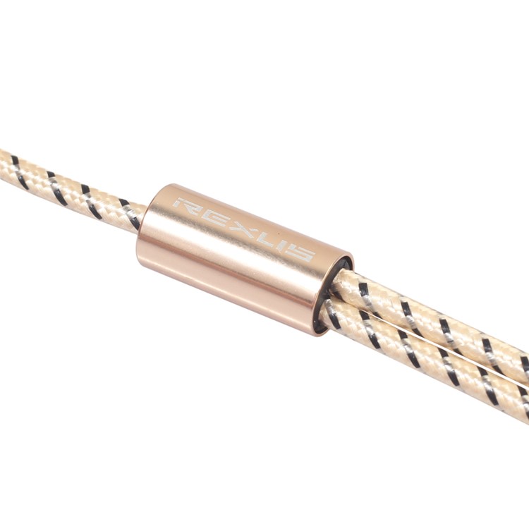 REXLIS Single 3.5mm Male Port to Dual Ports 3.5mm Female Headphone Connector Audio Adapter - Gold-4