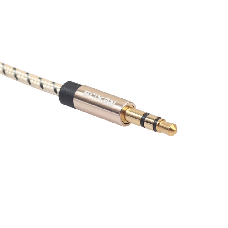 REXLIS Single 3.5mm Male Port to Dual Ports 3.5mm Female Headphone Connector Audio Adapter - Gold-5