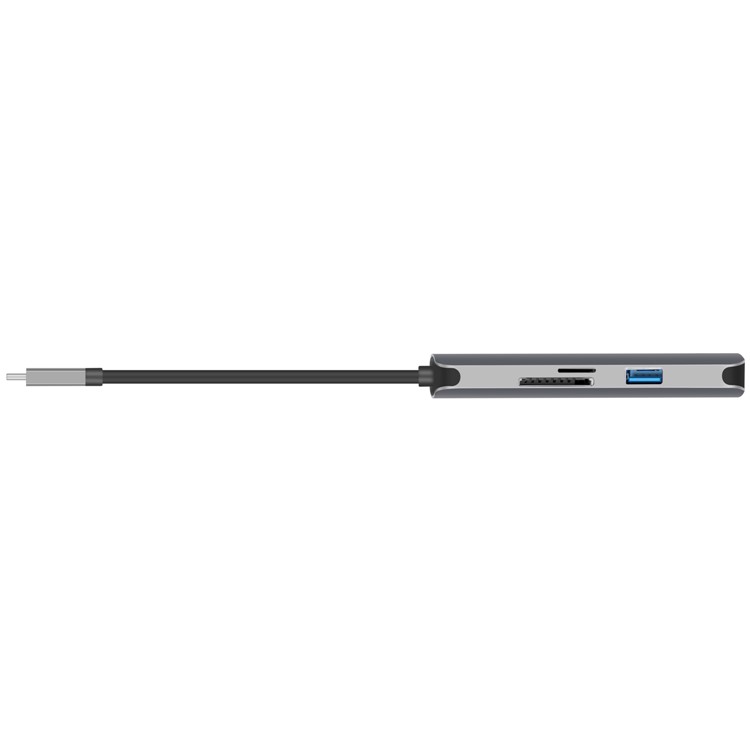 MOMAX One Link 7-in-1 Type-C Hub with 3 USB 3.1 Ports + Type-C PD Charging Port + 4K HDMI Port + TF/SD Card Reader - Grey-5