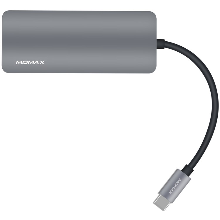 MOMAX One Link 5-in-1 Type-C Hub with 4 USB 3.1 Ports + 60W Type-C PD Charging Port - Grey-10