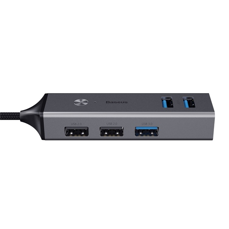 BASEUS 5-Port USB 3.0 Hub with USB3.0x3+USB2.0x2 Converter - Grey-10
