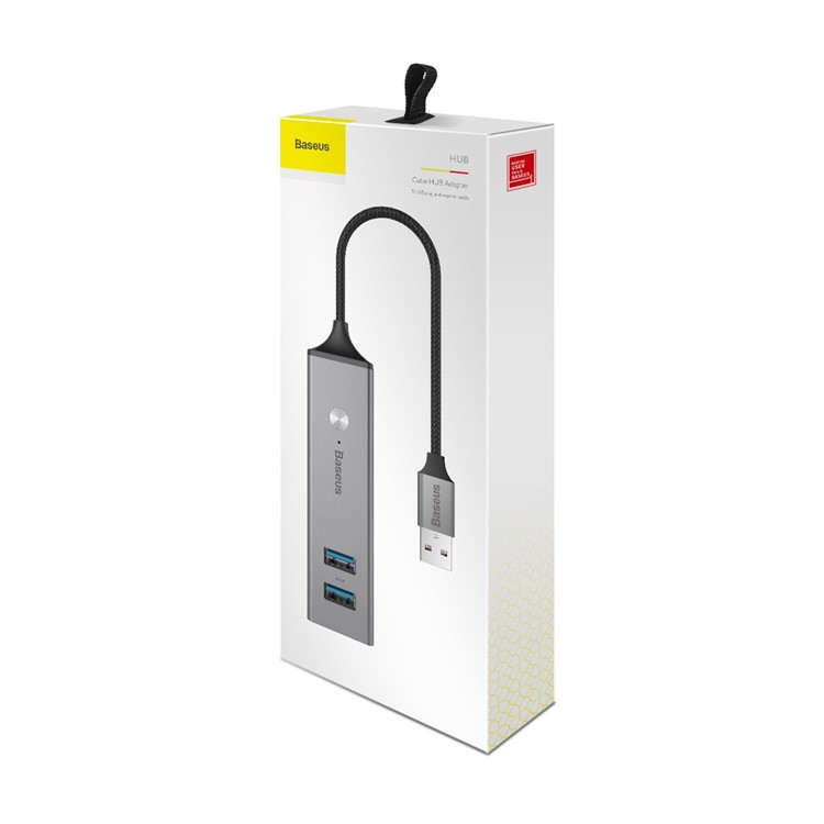 BASEUS 5-Port USB 3.0 Hub with USB3.0x3+USB2.0x2 Converter - Grey-13