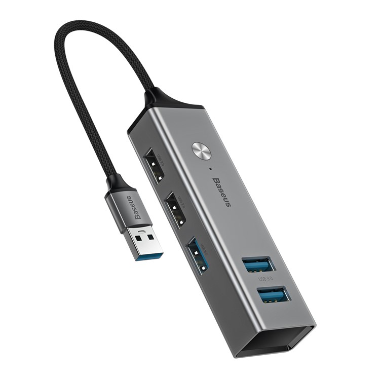 BASEUS 5-Port USB 3.0 Hub with USB3.0x3+USB2.0x2 Converter - Grey-8