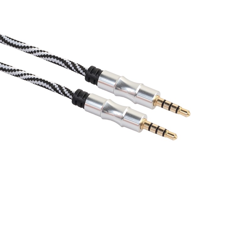 1M Male to Male 3.5mm Auxiliary Audio Cable - White-2