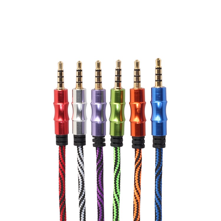 1M Male to Male 3.5mm Auxiliary Audio Cable - White-5