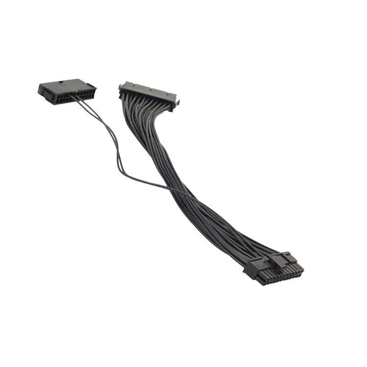 24 Pin Dual PSU Power Supply Extension Cable for Computer Adapter Cable Connector for Mining 24Pin 20+4pin-1