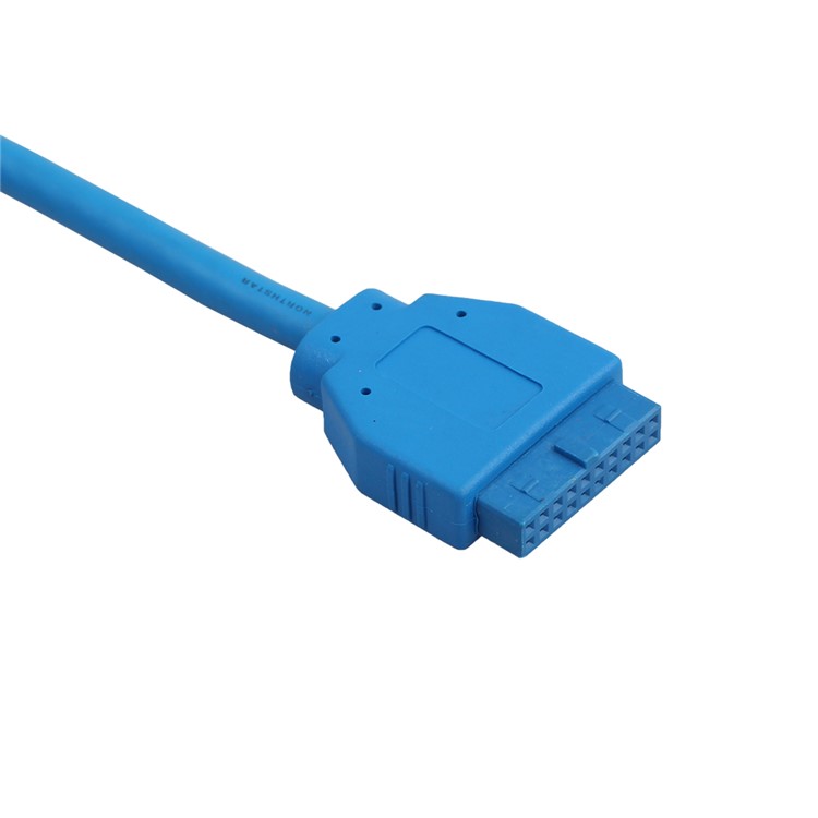 USB 3.0 Dual Port USB 3.0 Female Screw Mount Panel Type to Motherboard 20Pin Cable-4