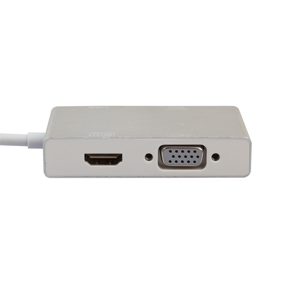 Tipo-c A HDMI + VGA + DVI + USB3.0 Adaptador Multifuncional Tipo-c 4-en-1 Para El Nuevo Macbook Pro, Etc.-3
