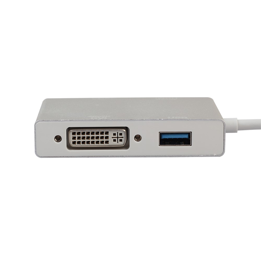 Tipo-c A HDMI + VGA + DVI + USB3.0 Adaptador Multifuncional Tipo-c 4-en-1 Para El Nuevo Macbook Pro, Etc.-4