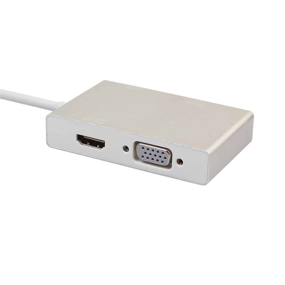Tipo-c A HDMI + VGA + DVI + USB3.0 Adaptador Multifuncional Tipo-c 4-en-1 Para El Nuevo Macbook Pro, Etc.-5