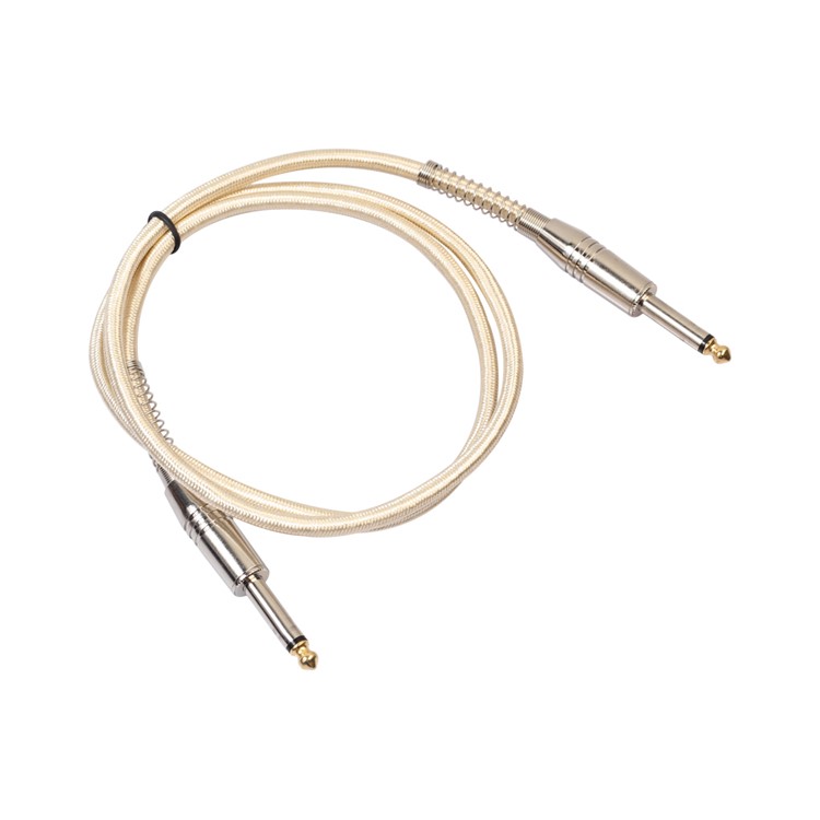 Câble Audio 1m 6,35 mm Veste Mâle à Mâle Cable Aux Pour L'amplificateur de Mélangeur de Guitare