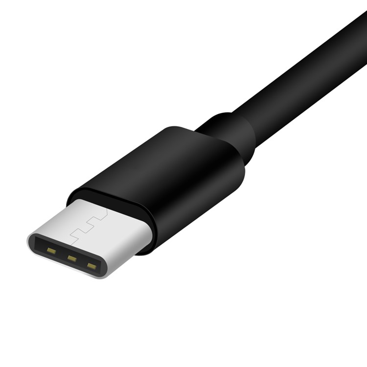 HAT PRINCE HC-13 USB Type-C to 3.5mm Jack Aux Audio + Type-C Female Charging Port Cable Adapter - Black-3