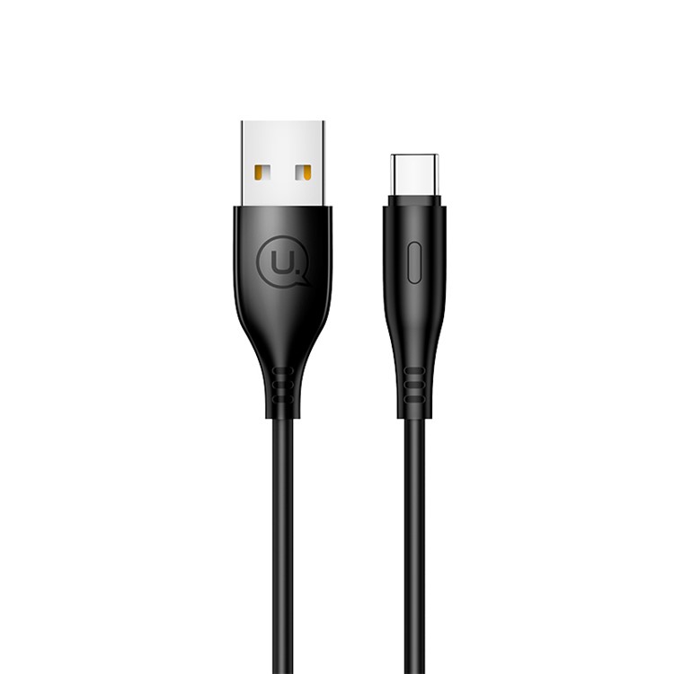 USAMS US-SJ267 U18 Round Shaped 2A Type-C Data Sync Charging Cable - Black-2