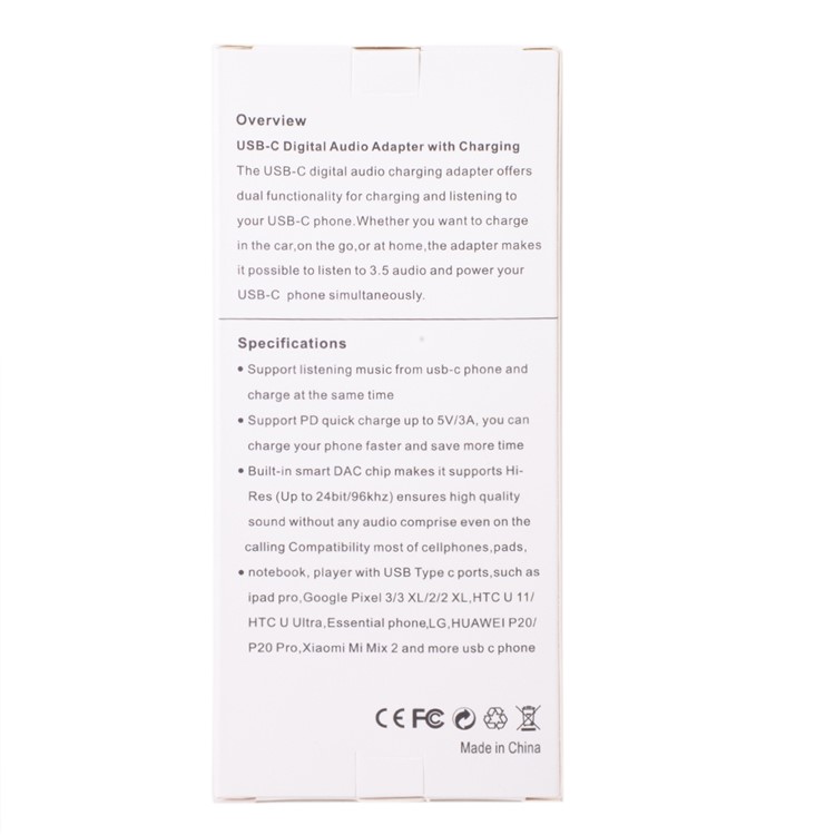CY UC-092 USB-C to 3.5mm Earphone AUX Audio & Type-C Female Combo Adapter for Cell Phone Tablet-10