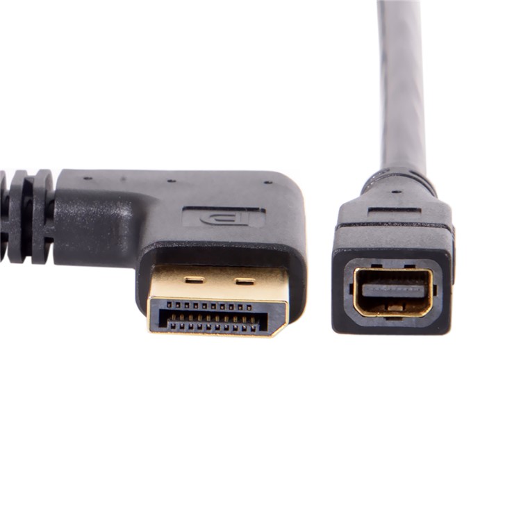 DP DisplayPort 90 Degree Male to Mini DP DisplayPort Female Adapter for Displays HDTV Monitor-2