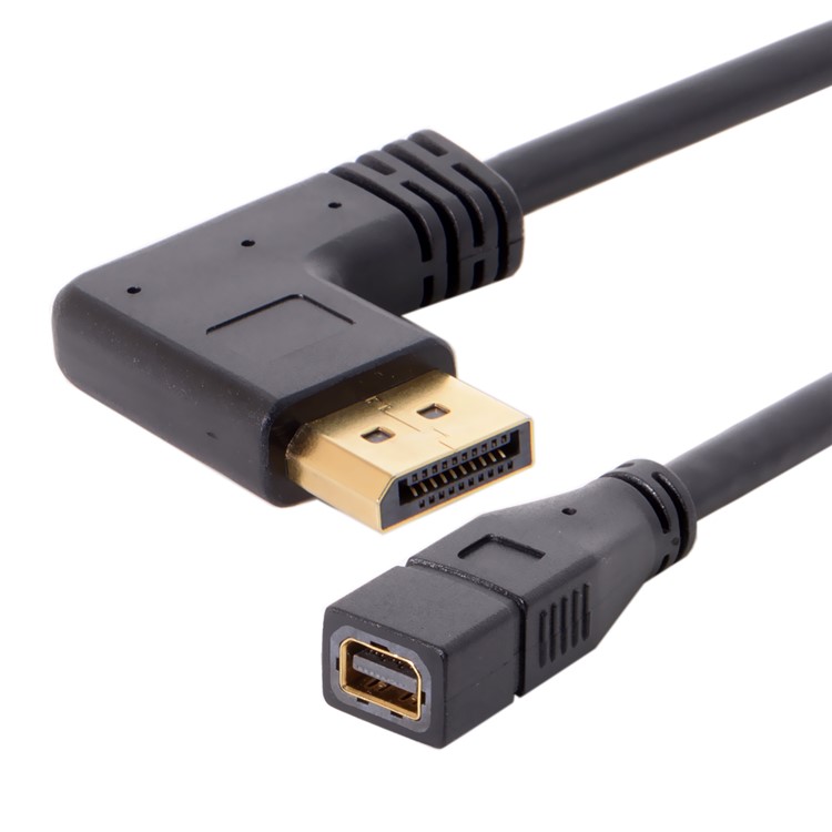 DP DisplayPort 90 Degree Male to Mini DP DisplayPort Female Adapter for Displays HDTV Monitor-4