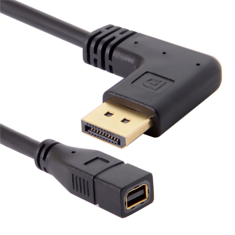 DP DisplayPort 90 Degree Male to Mini DP DisplayPort Female Adapter for Displays HDTV Monitor-6
