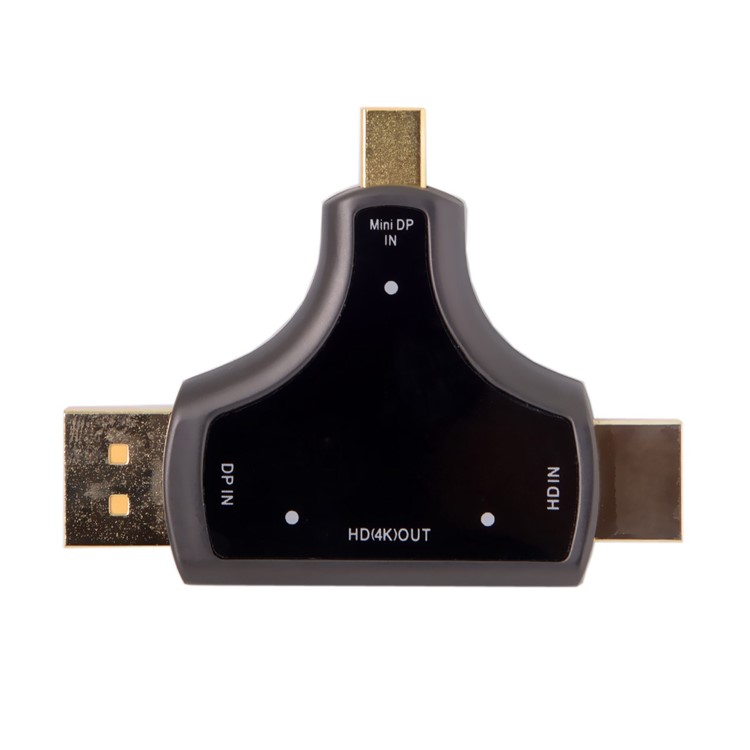 CY DP-011 HDMI & Displayport & Mini DP 3-in-1 to HDMI Female Adapter-2