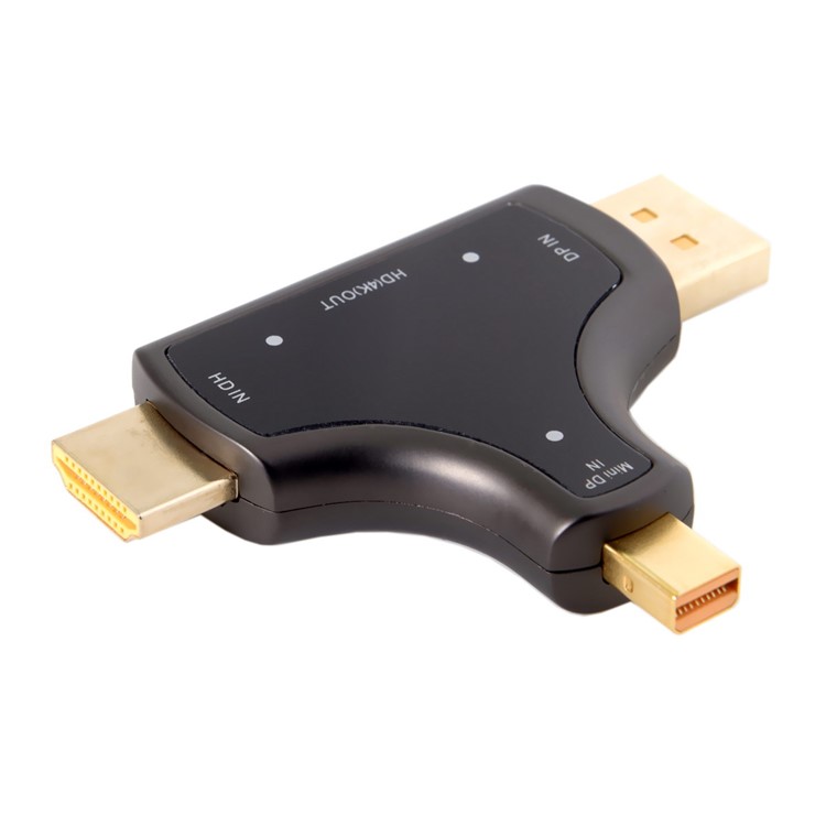 CY DP-011 HDMI & Displayport & Mini DP 3-in-1 to HDMI Female Adapter-4