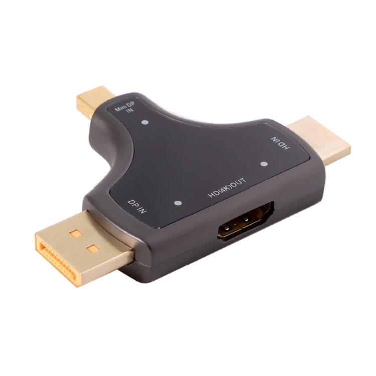 CY DP-011 HDMI & Displayport & Mini DP 3-in-1 to HDMI Female Adapter-6