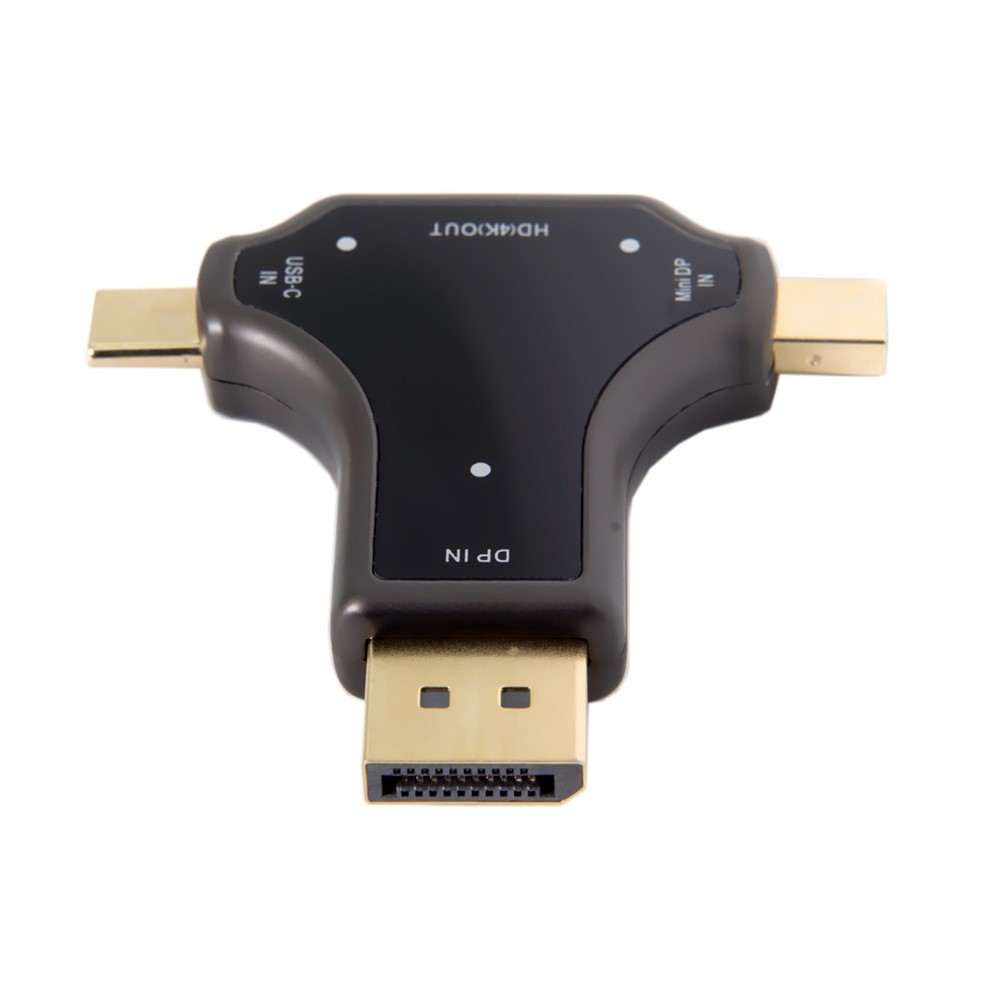 CY UC-097 USB-C & Displayport & Mini DP 3-in-1 to HDMI Female Adapter-6