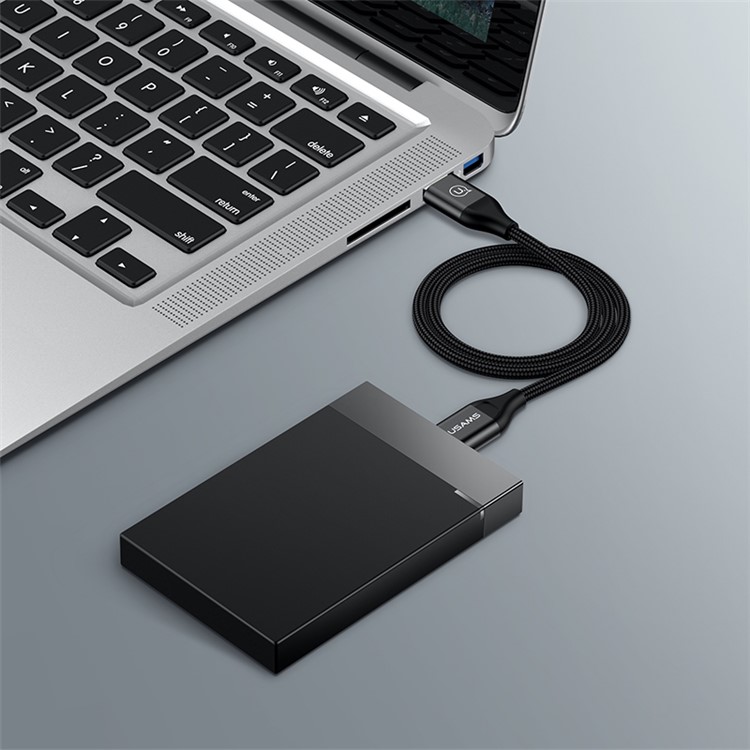 USAMS US-SJ272 U19 Câble De Données USB 3.0 Mâle Vers Micro B Cordon En Nylon Tressé 1 M - Noir-2